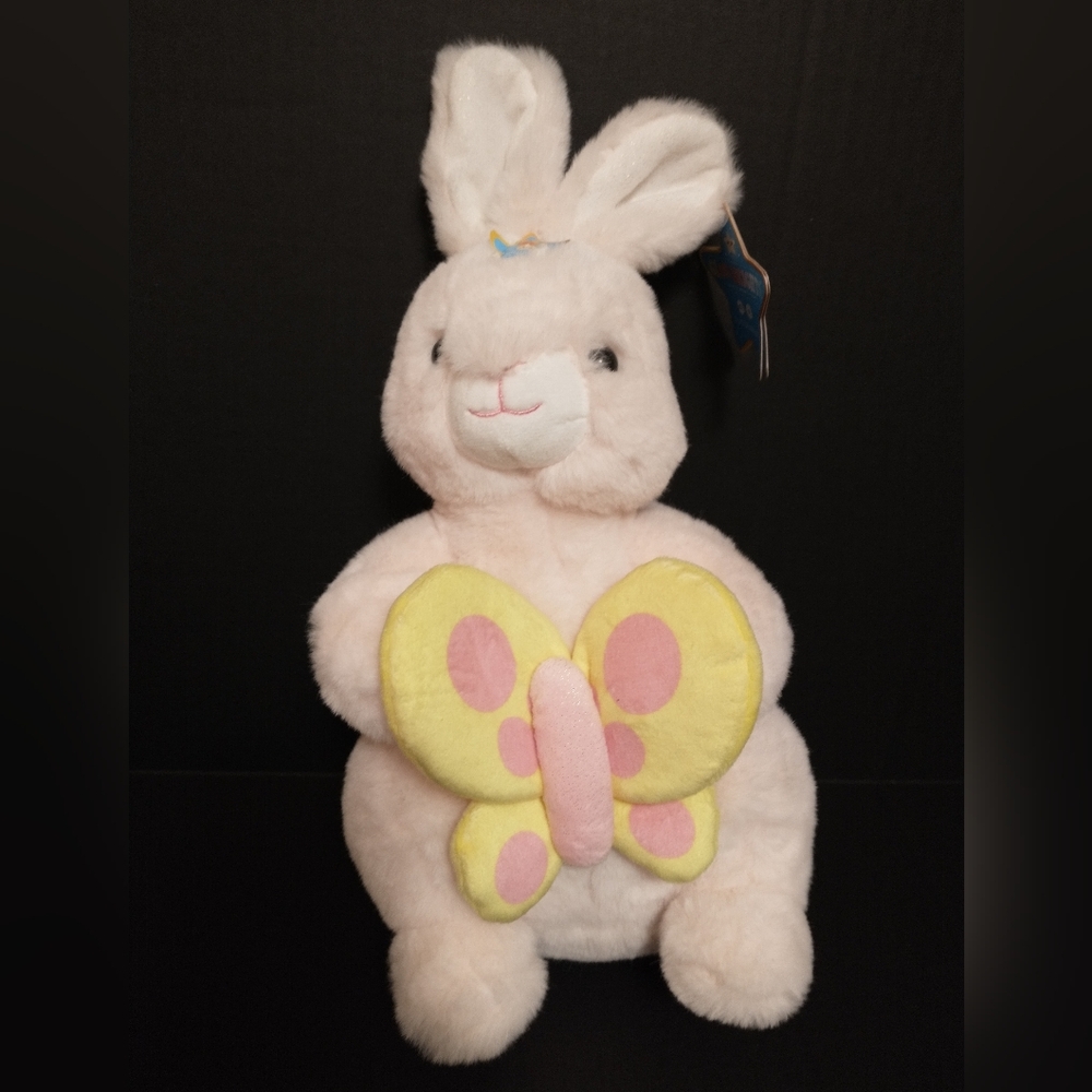 FAO Schwarz Glow‎ Brights Plush LED Sound Pink Bunny Rabbit 15" Stuffed Animal